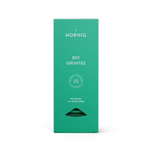 Eine Packung J. Hornig Bio Grüntee