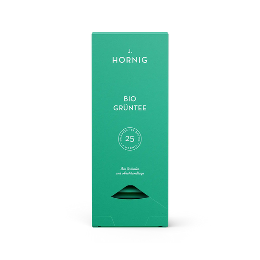 Eine Packung J. Hornig Bio Grüntee