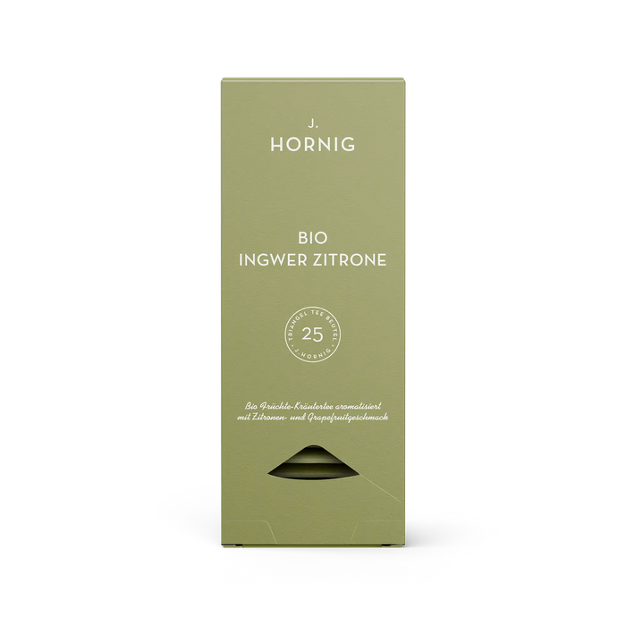 Eine Packung J. Hornig Bio Ingwer Zitrone Tee