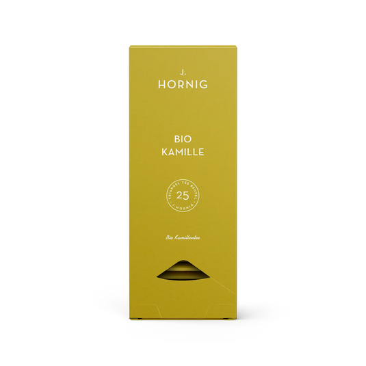 Eine Packung J. Hornig Bio Kamille Tee