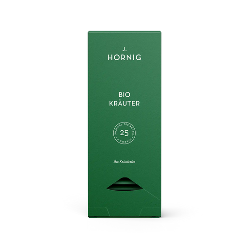Eine Packung J. Hornig Bio Kräutertee