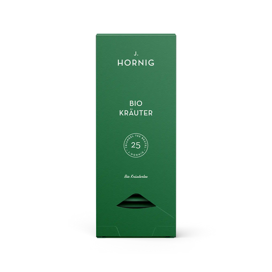 Eine Packung J. Hornig Bio Kräutertee