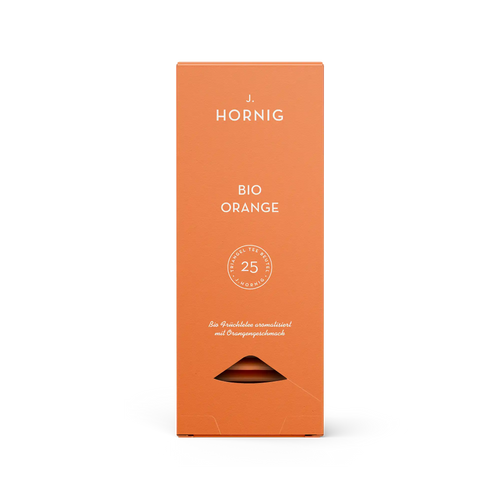 Eine Packung J. Hornig Bio Orange Tee