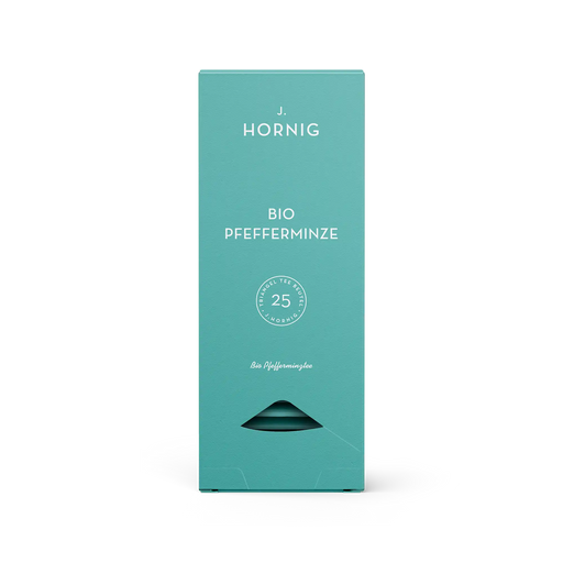 Eine Packung J. Hornig Bio Pfefferminze Tee