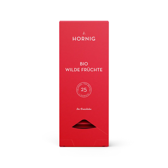 Eine Packung J. Hornig Bio Wilde Früchte Tee