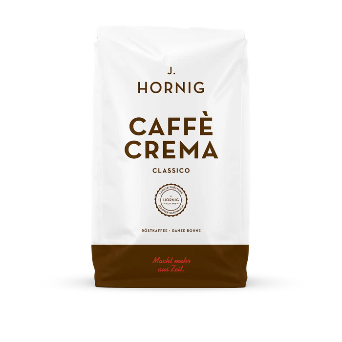 Eine Packung J. Hornig Caffe Crema Classico Ganze Bohne 1000g