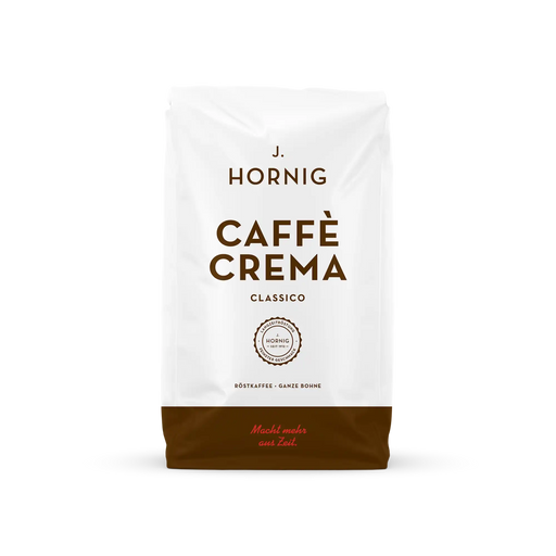 Eine Packung J. Hornig Caffe Crema Classico Ganze Bohne 500g