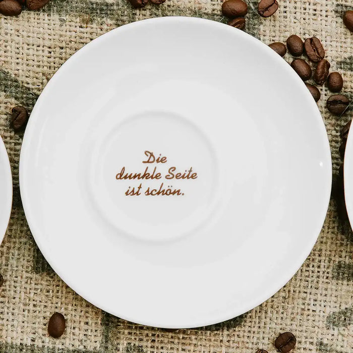 Ein J. Hornig Cappuccino Untertass ein weiß und braun