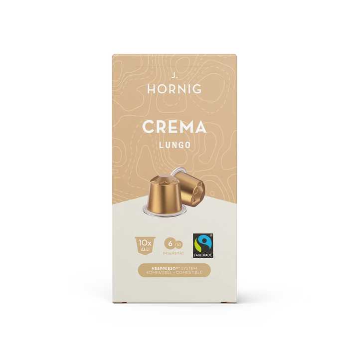 Eine Packung J. Hornig Crema Lungo Kapseln