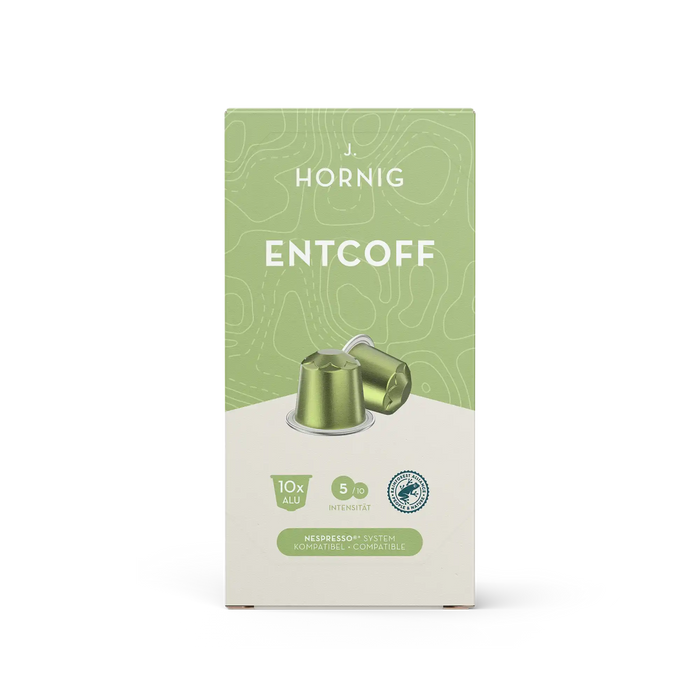 Eine Packung J. Hornig Entcoff Kapseln