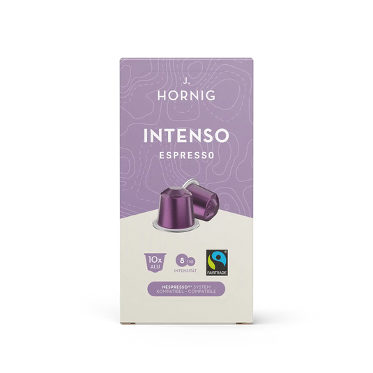 Eine Packung J. Hornig Espresso Kapseln