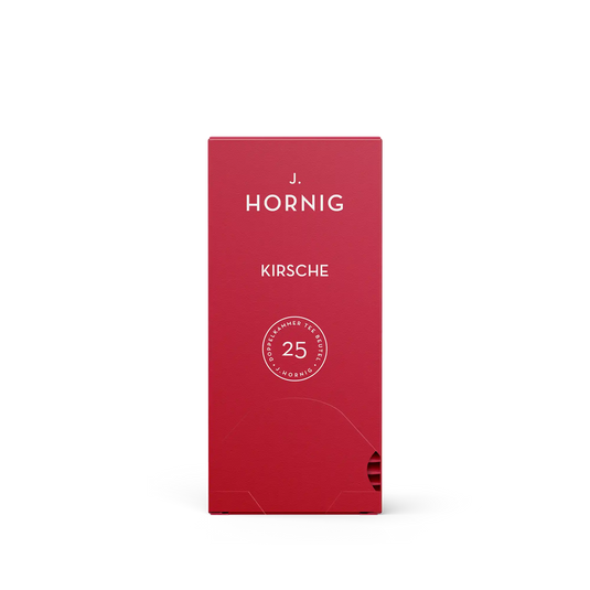 Eine Packung J. Hornig Kirsche Tee