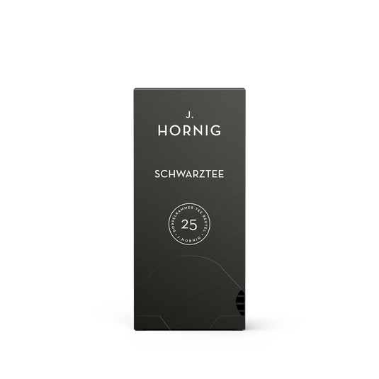 Eine Packung J. Hornig Schwarztee
