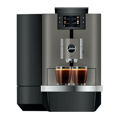 Ein grauer Jura Kaffeevollautomat.