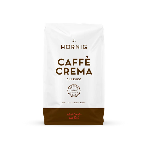 Eine Packung J. Hornig Caffe Crema Classico Ganze Bohne 500g