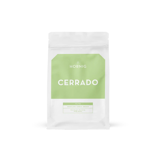 Eine Packung J. Hornig Cerrado Filter Spezialitätenkaffee 250g.