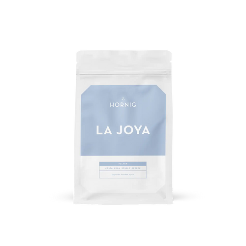 Eine Packung J. Hornig La Joya Filter Spezialitätenkaffee 250g.