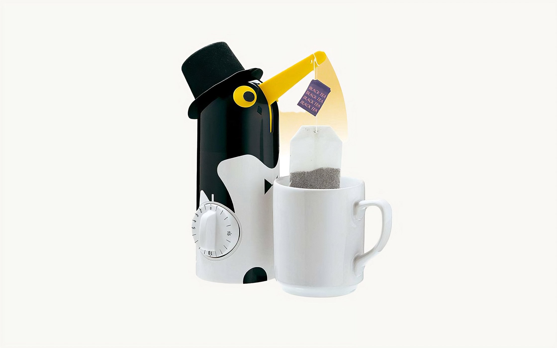 Küchenprofi Tee-Pingiun mit integriertem Timer und einer Teetasse mit Teebeutel